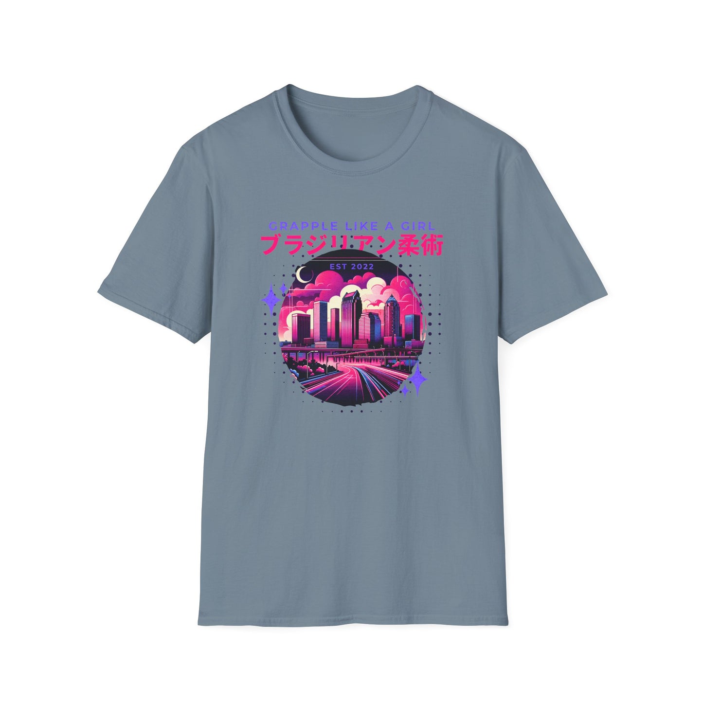 Grapple like a Girl T-Shirt - Tampa Skyline