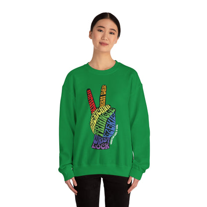 BJJ Submission Peace Sign Jiu Jitsu Crewneck Sweater