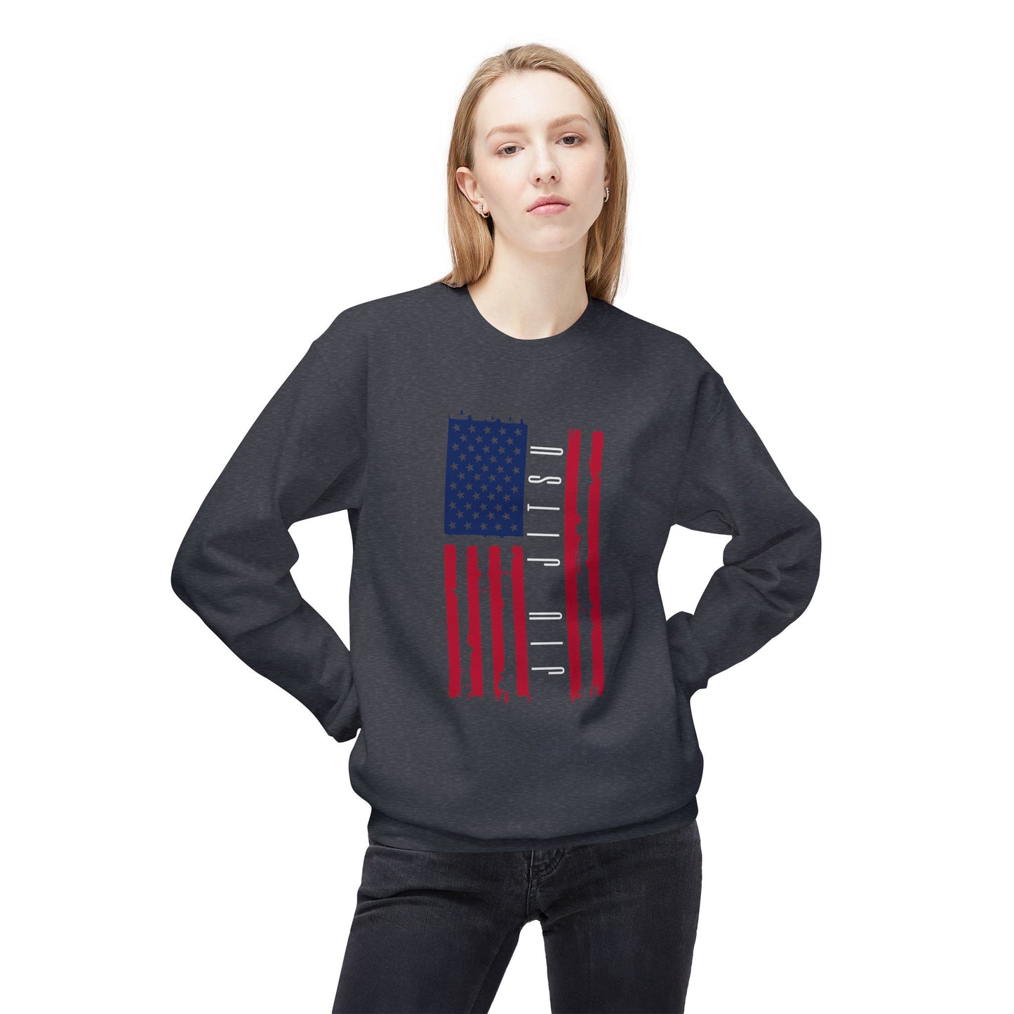 Crewneck Sweatshirt - Jiu Jitsu Flag