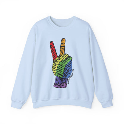 BJJ Submission Peace Sign Jiu Jitsu Crewneck Sweater