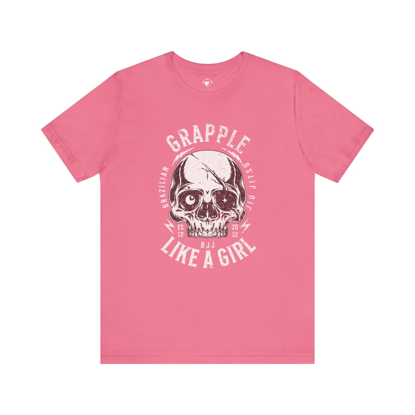 Women's Grapple like a Girl Skull Jiu Jitsu T-shirt