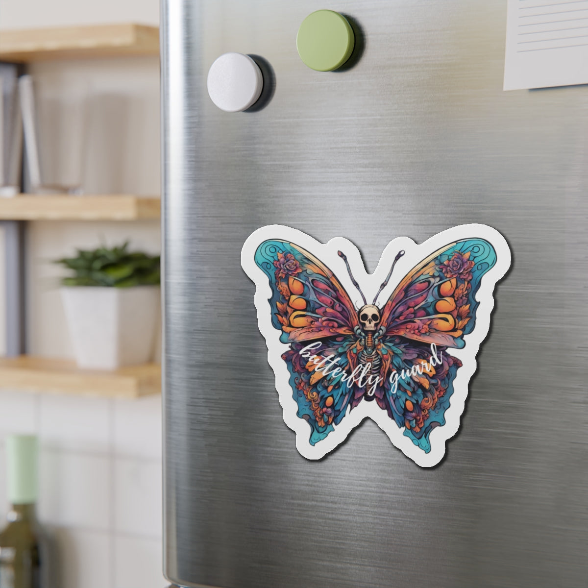 Butterfly Guard Die Cut Magnet