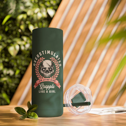 Grapple like a Girl 20oz Matte Tumbler - Overstimulated Jiu Jitsu Club