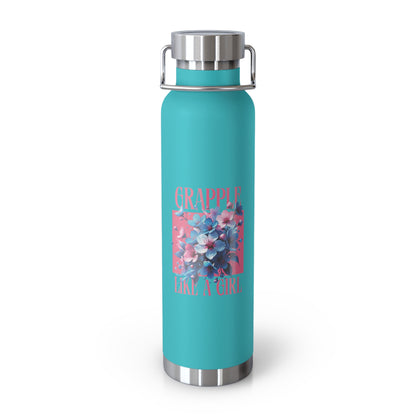 Grapple like a Girl Water Bottle 22oz - Cherry Blossoms