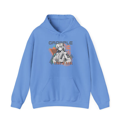Grapple like a Girl Women's BJJ Hoodie - Grapple Like a Girl, Anime Girl