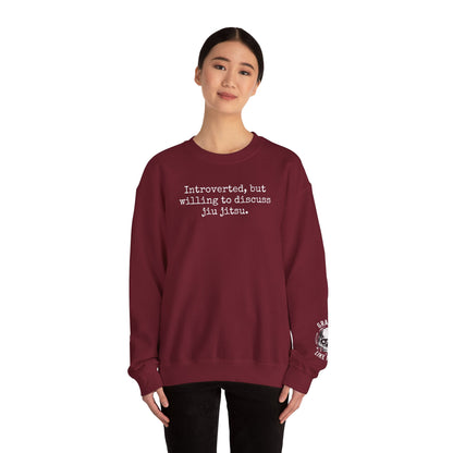 Grapple like a Girl BJJ Women's Crewneck Sweater - Introverted