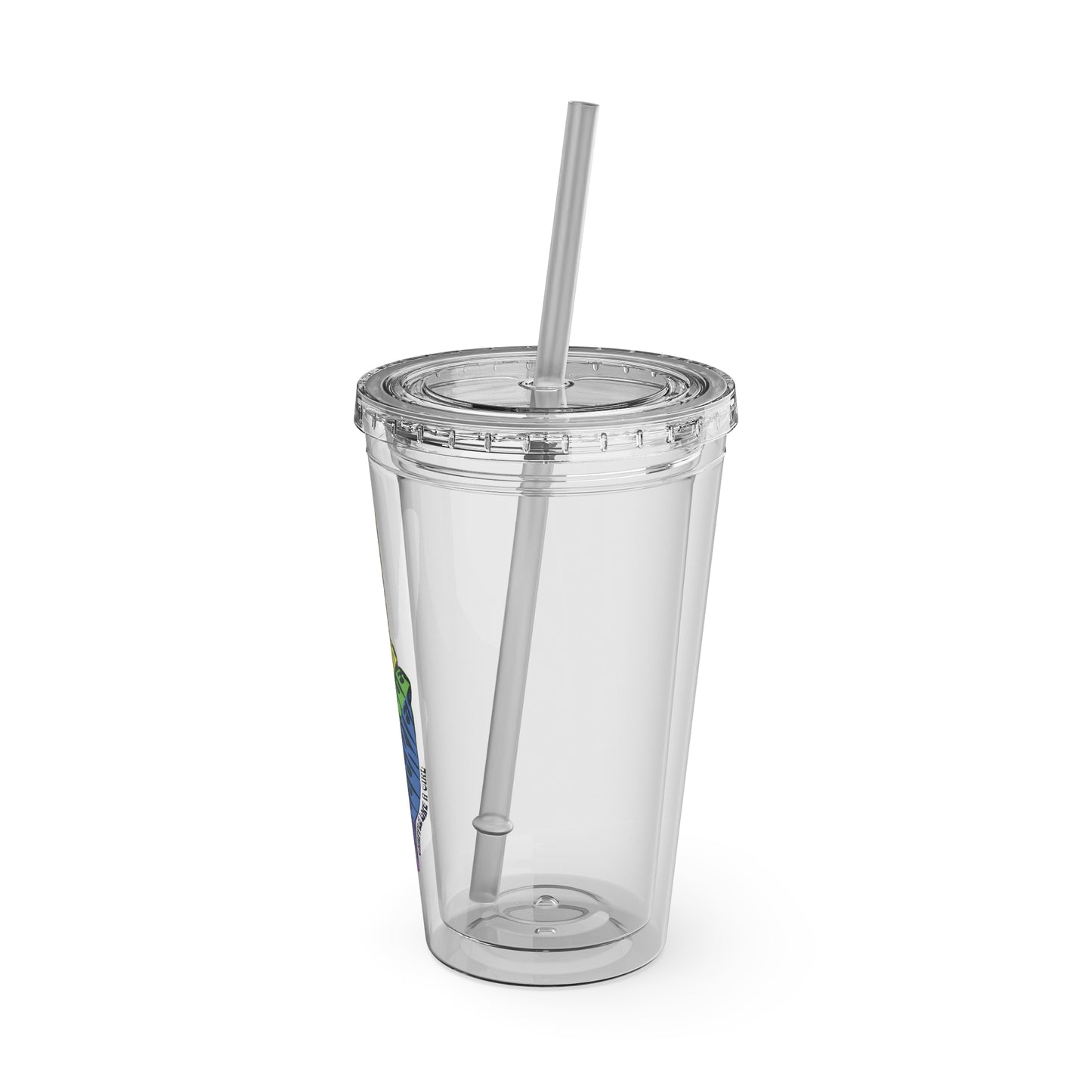 Submission Peace Sign BJJ Jiu Jitsu Acrylic Tumbler w/ Straw