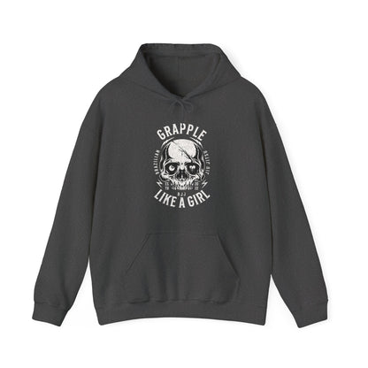 Women's Grapple like a Girl BJJ Hoodie - Skull Logo