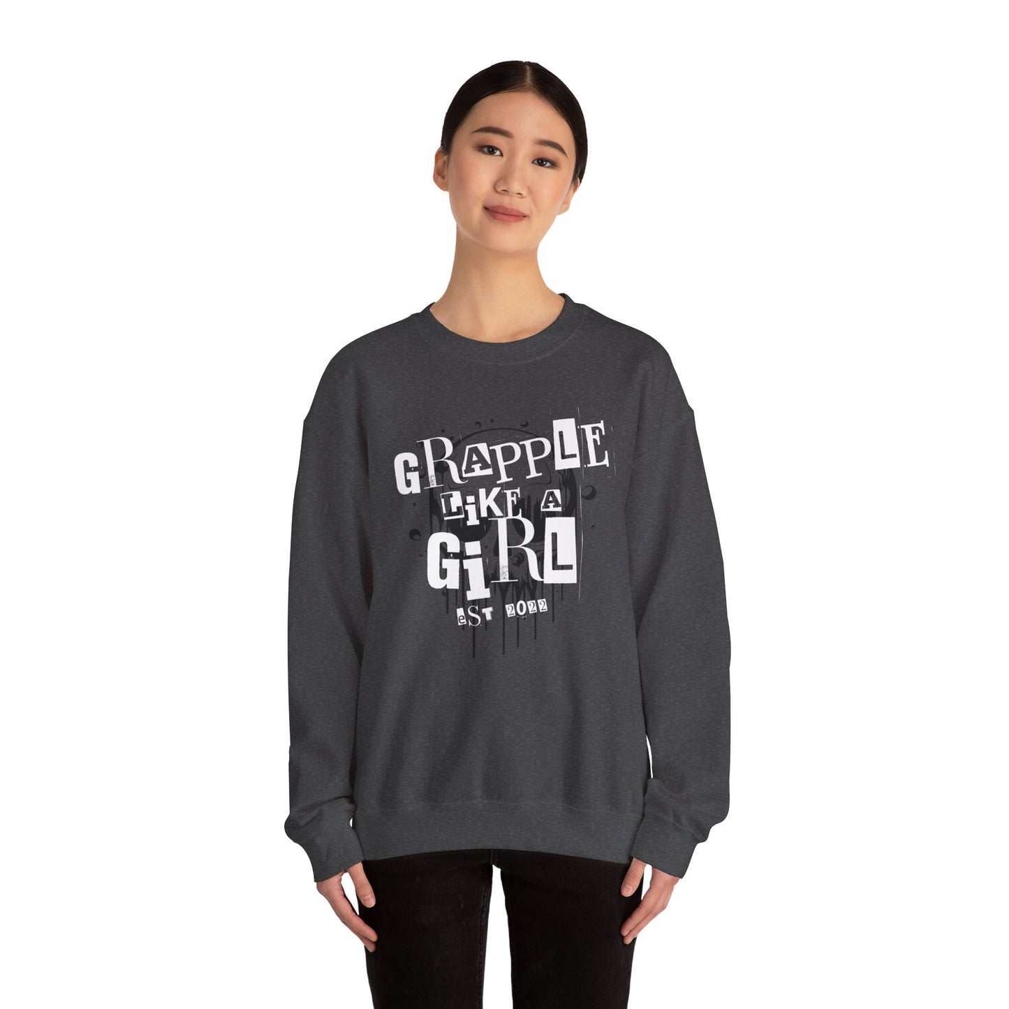 Women's BJJ Grapple Like a Girl Crewneck Sweater