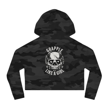 Grapple like a Girl Cropped Hoodie - Violent little thing