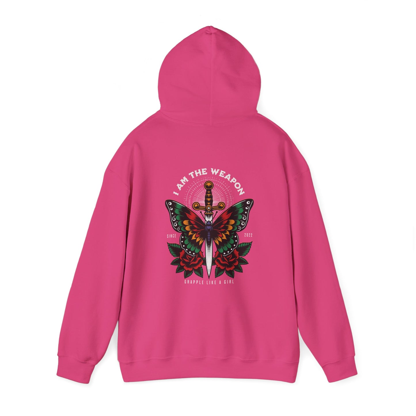 Grapple like a Girl Jiu Jitsu Hoodie - I am the weapon.