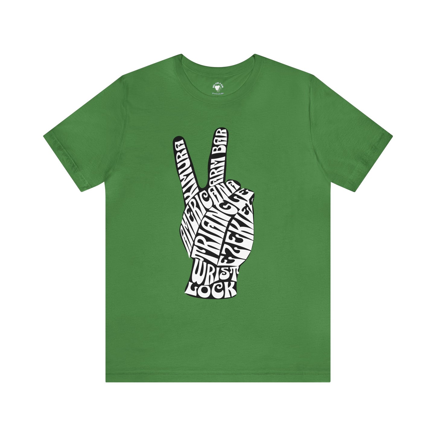 BJJ Women's JiuJitsu Submission Peace Sign - black & white design