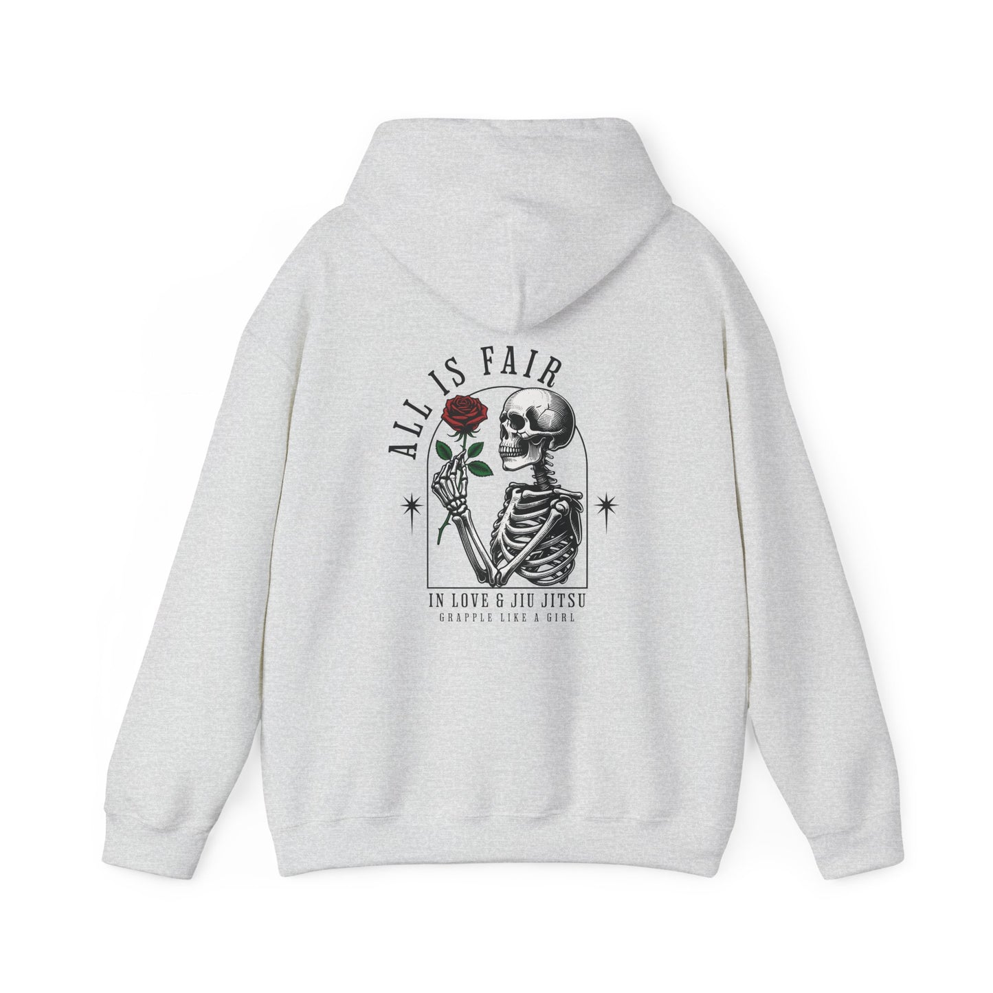 Women's Grapple like a Girl BJJ Hoodie - All is Fair in Love & Jiu Jitsu