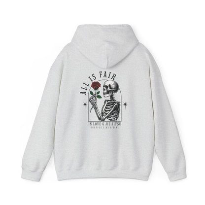Women's Grapple like a Girl BJJ Hoodie - All is Fair in Love & Jiu Jitsu