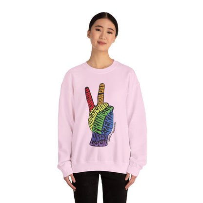 BJJ Submission Peace Sign Jiu Jitsu Crewneck Sweater