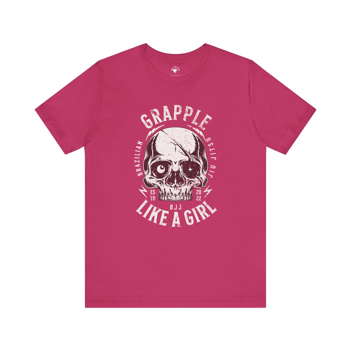 Women's Grapple like a Girl Skull Jiu Jitsu T-shirt