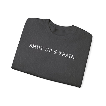 BJJ Women's Crewneck Sweater - Shut up & train.