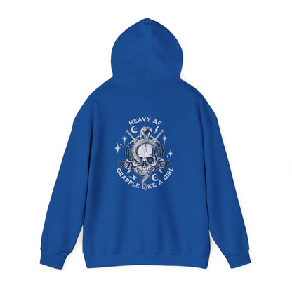 Women's BJJ Hoodie - Grapple Like a Girl,  Heavy AF