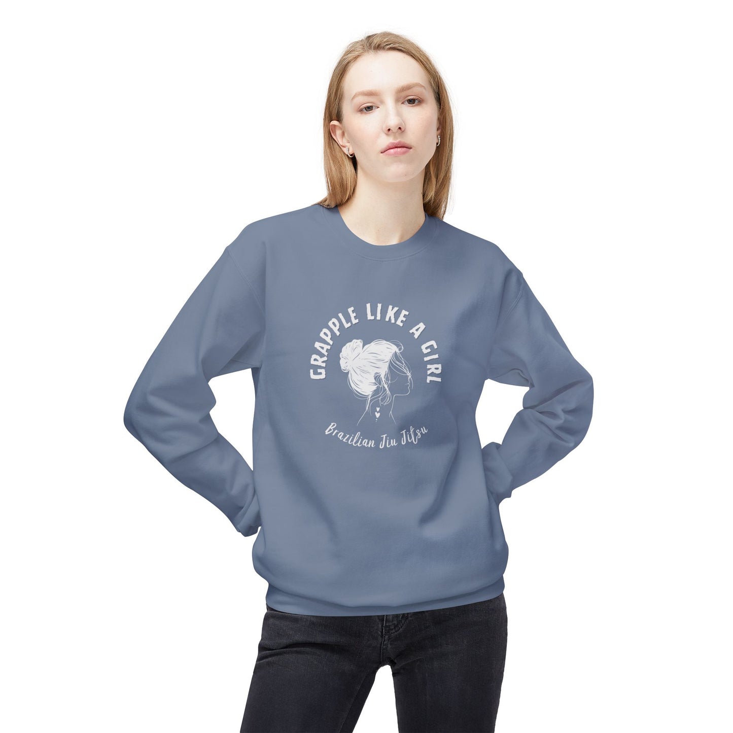 Grapple like a Girl Crewneck Sweater