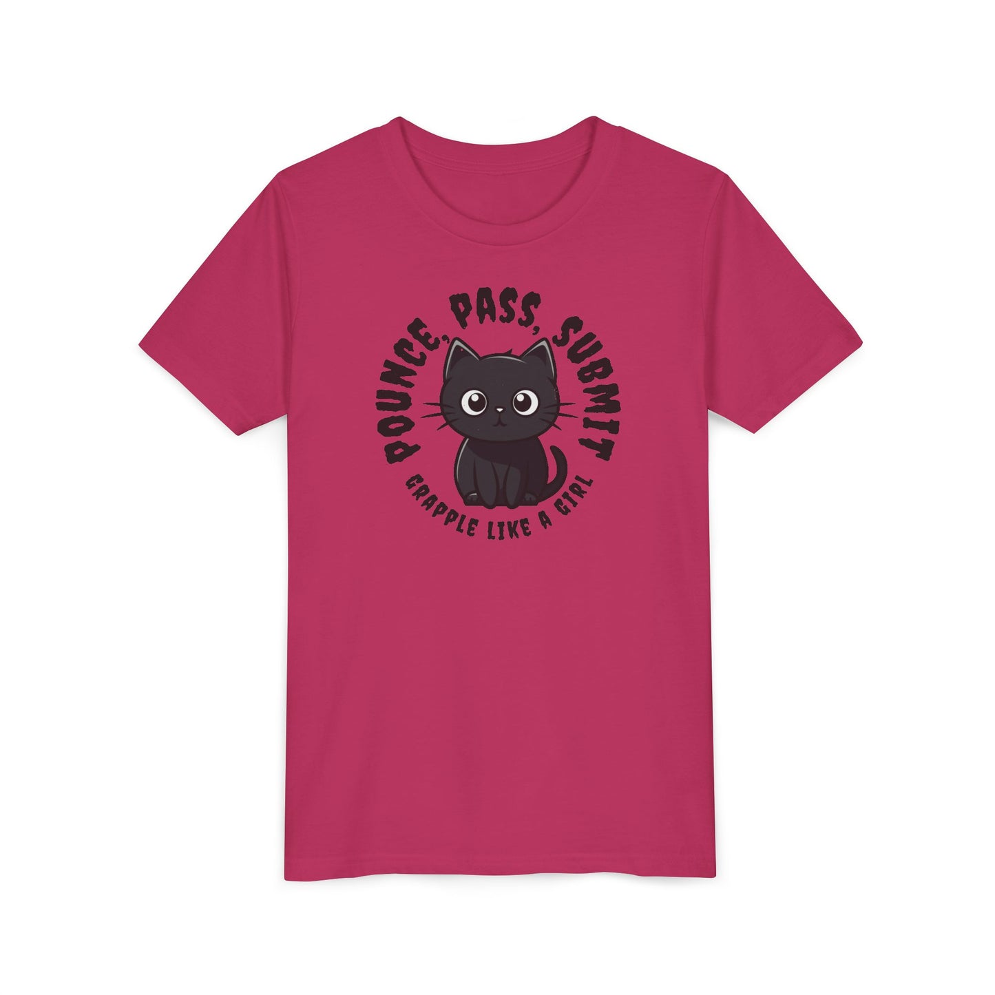 Grapple like a Girl Youth Short Sleeve Tee - Pounce, Pass, Submit *Limited Edition*