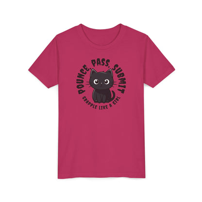 Grapple like a Girl Youth Short Sleeve Tee - Pounce, Pass, Submit *Limited Edition*