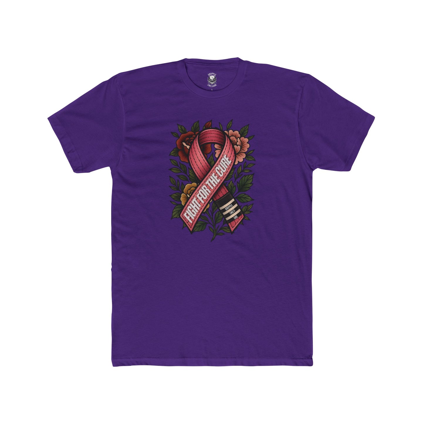 Grapple like a Girl Unisex Cotton Tee - Fight for the Cure, Breast Cancer Awareness