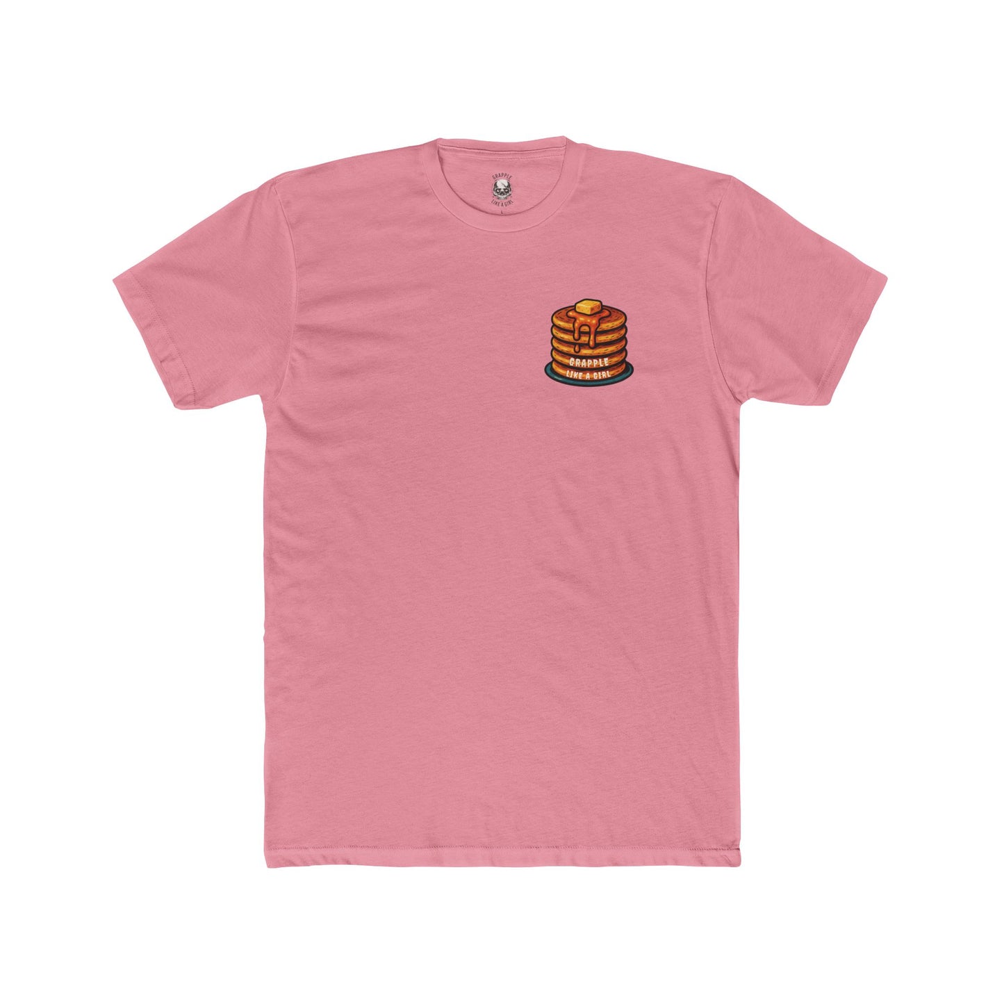 Grapple like a Girl Breakfast Club Unisex Cotton Tee - Pocket Pancakes w/ Back Design