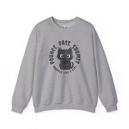 BJJ Women's Sweater Crewneck Sweater - Pounce, Pass, Submit *Limited Edition*