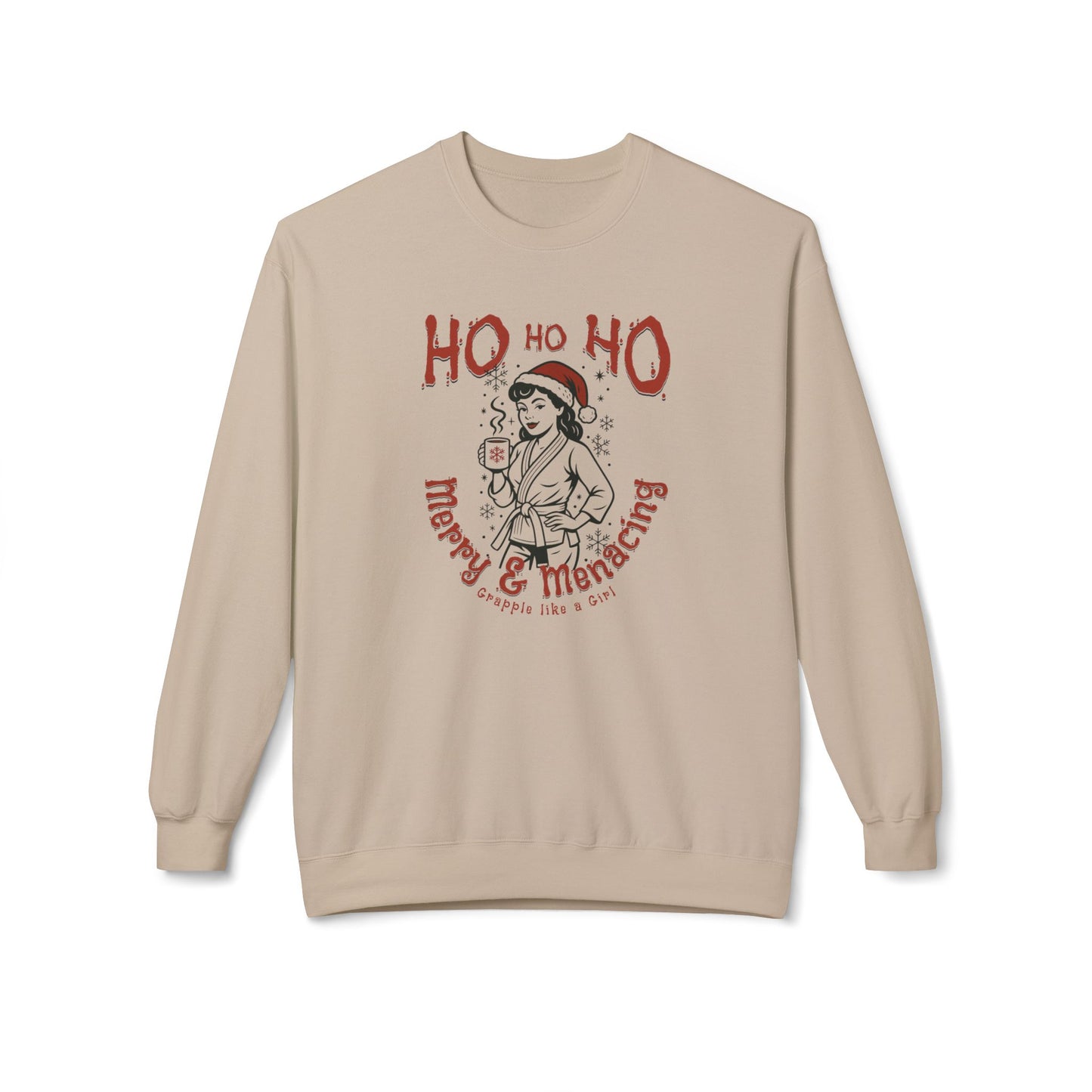 Grapple like a Girl Jiu Jitsu Crewneck Sweater - Merry & Menacing *Limited Edition Holiday Drop*