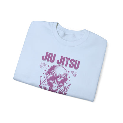 Grapple like a Girl BJJ Women's Crewneck Sweater - Jiu Jitsu isn't Real Alien