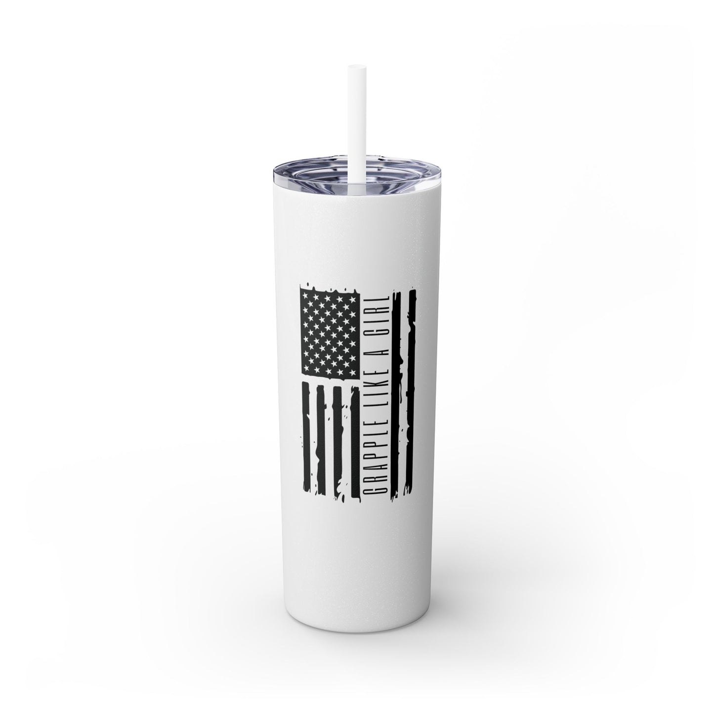 Skinny Tumbler with Straw, 20oz - GLG American Flag