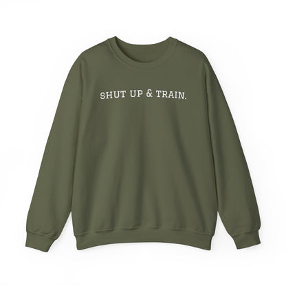 BJJ Women's Crewneck Sweater - Shut up & train.