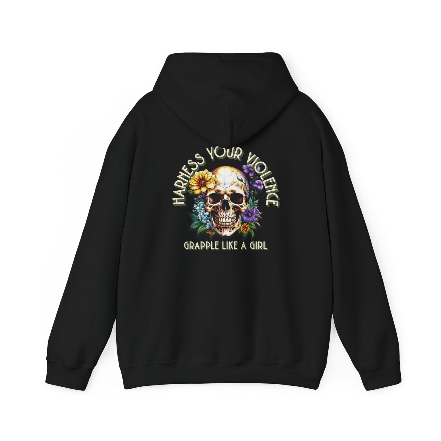 Grapple like a Girl Jiu Jitsu Hoodie - Violent Little Thing/Harness Your Violence