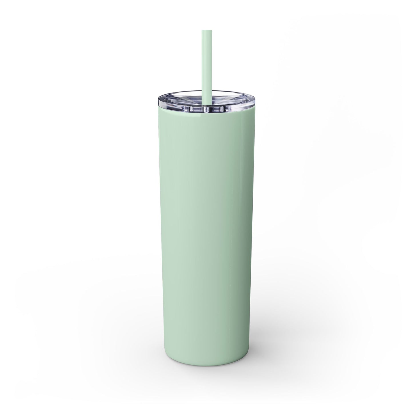 Conquer the Mats, Conquer the World Skinny Tumbler with Straw, 20oz