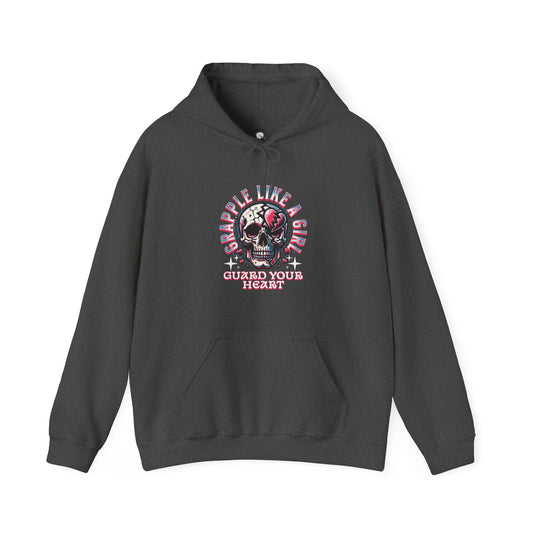 Women's BJJ Hoodie - Grapple Like a Girl Guard Your Heart