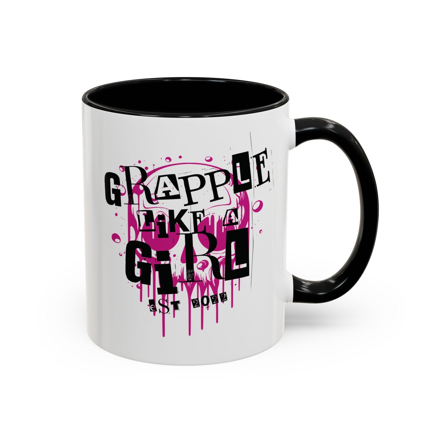 Grapple Like a Girl Accent Coffee Mug