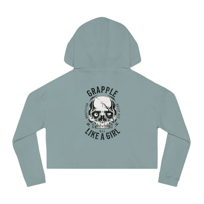 Grapple like a Girl Cropped Hoodie - Violent little thing