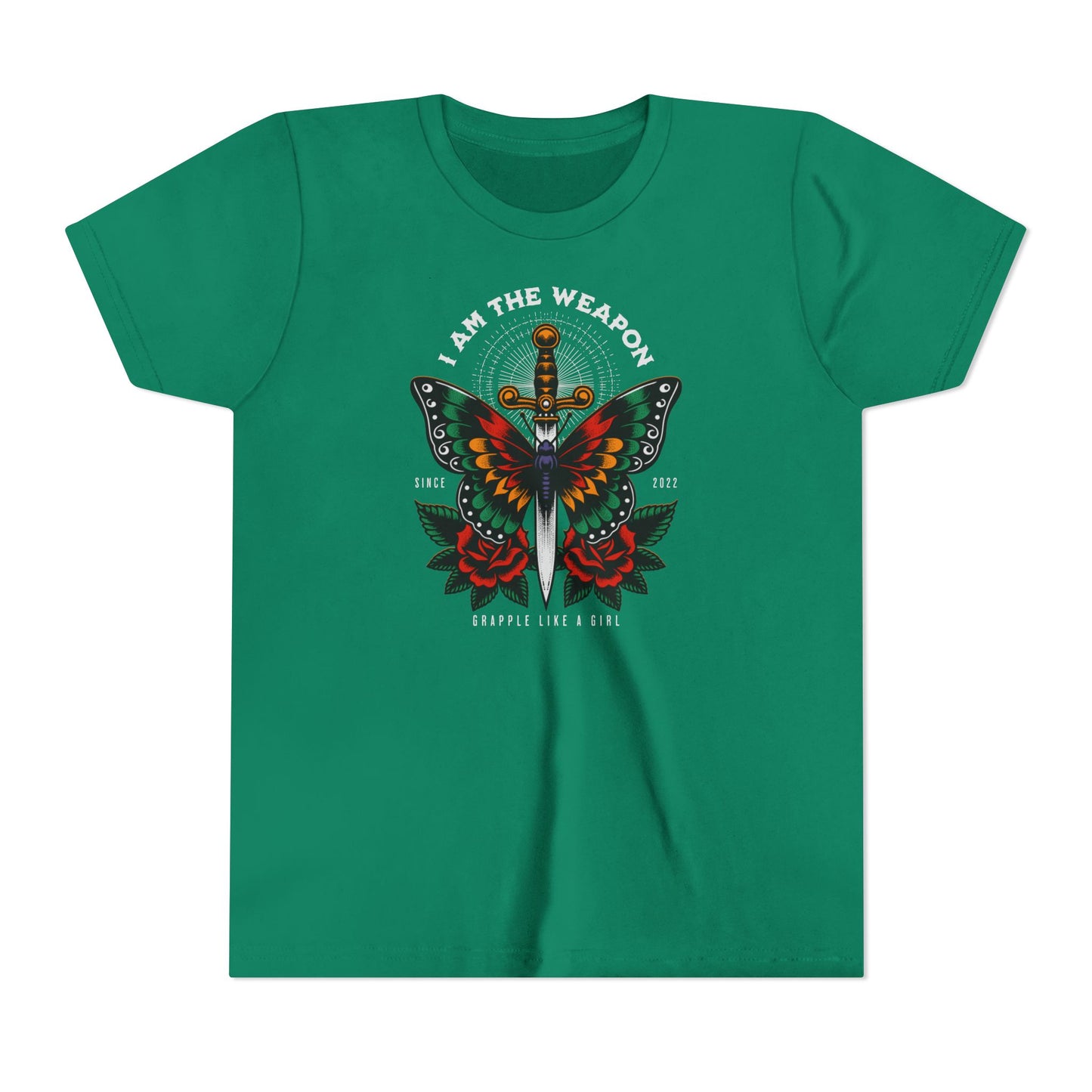Grapple like a Girl Youth Short Sleeve Tee - I am the weapon