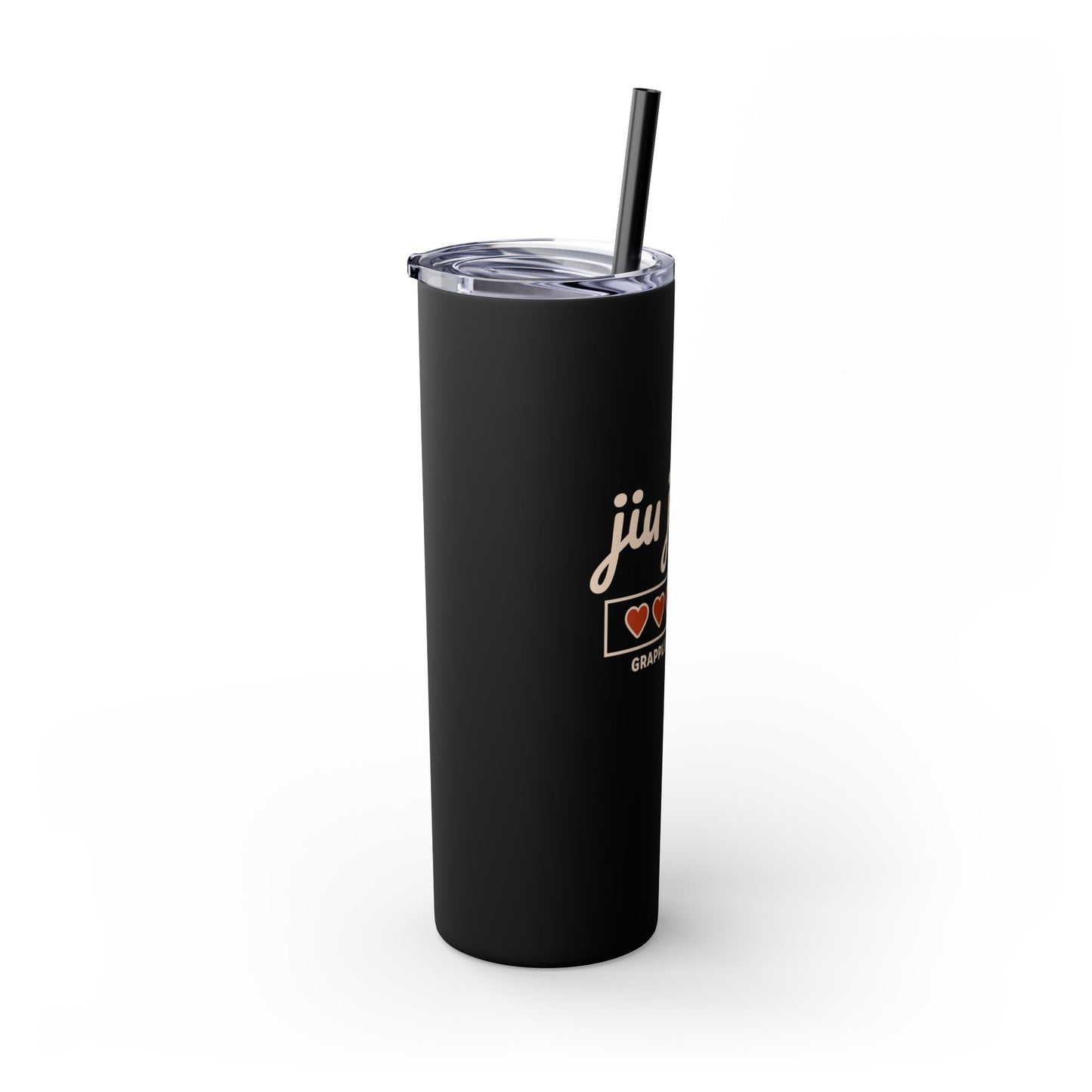 Skinny Tumbler with Straw, 20oz - Jiu Jitsu Loading