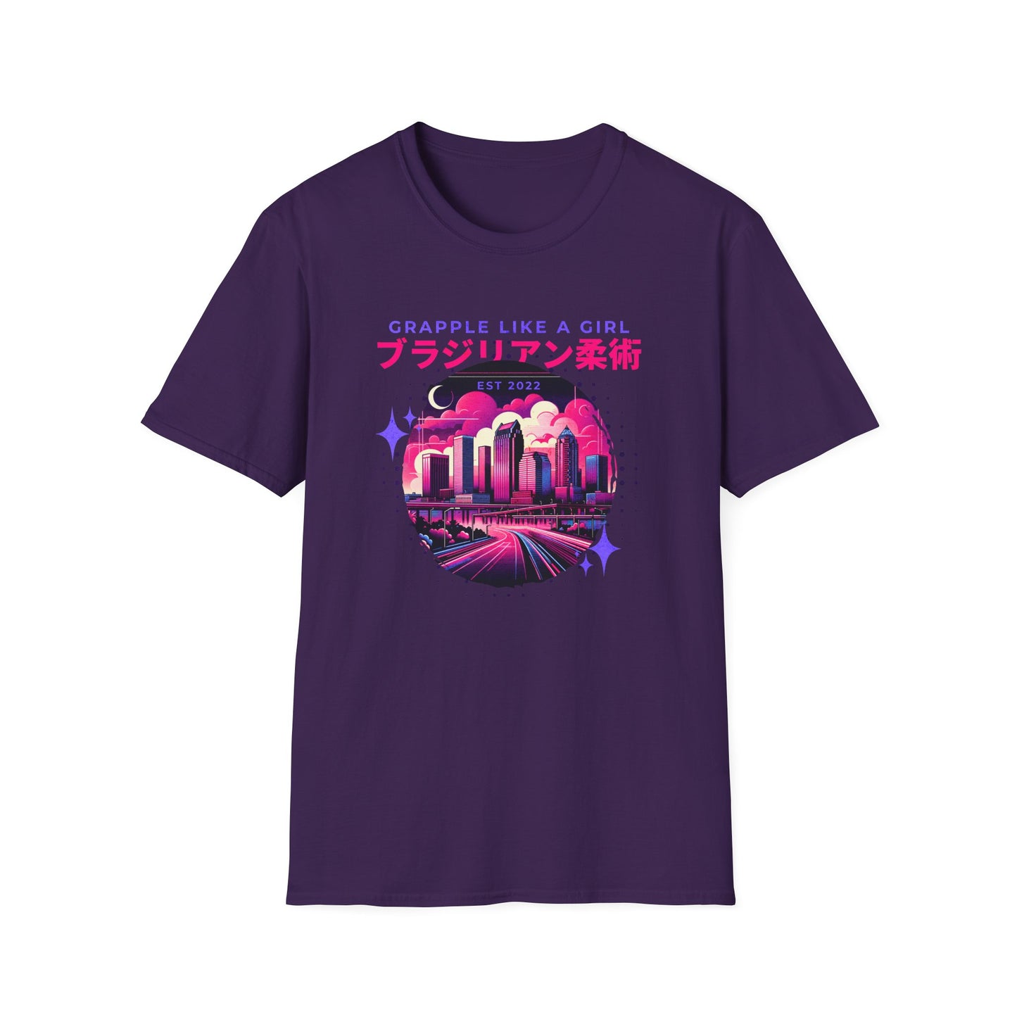 Grapple like a Girl T-Shirt - Tampa Skyline