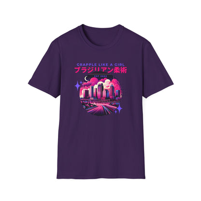 Grapple like a Girl T-Shirt - Tampa Skyline