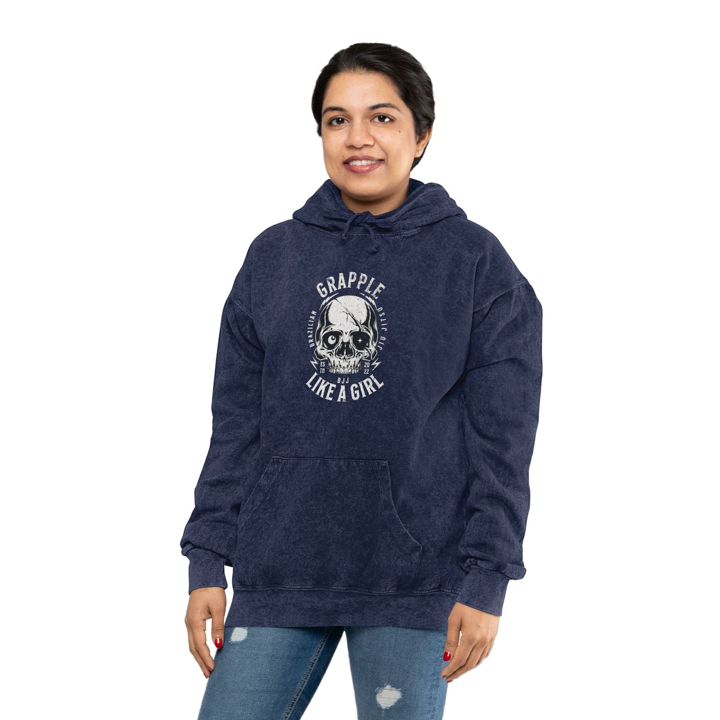 Grapple like a Girl Mineral Wash Hoodie