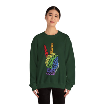 BJJ Submission Peace Sign Jiu Jitsu Crewneck Sweater