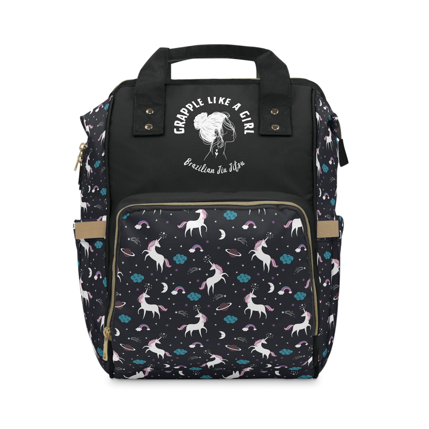 Women's Grapple like a Girl Jiu Jitsu Gear Backpack - Unicorn Pattern