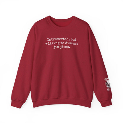 Grapple like a Girl BJJ Women's Crewneck Sweater - Introverted