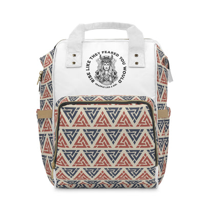 Women's Grapple like a Girl Jiu Jitsu Gear Backpack - Rise like they Feared You Would Viking Pattern