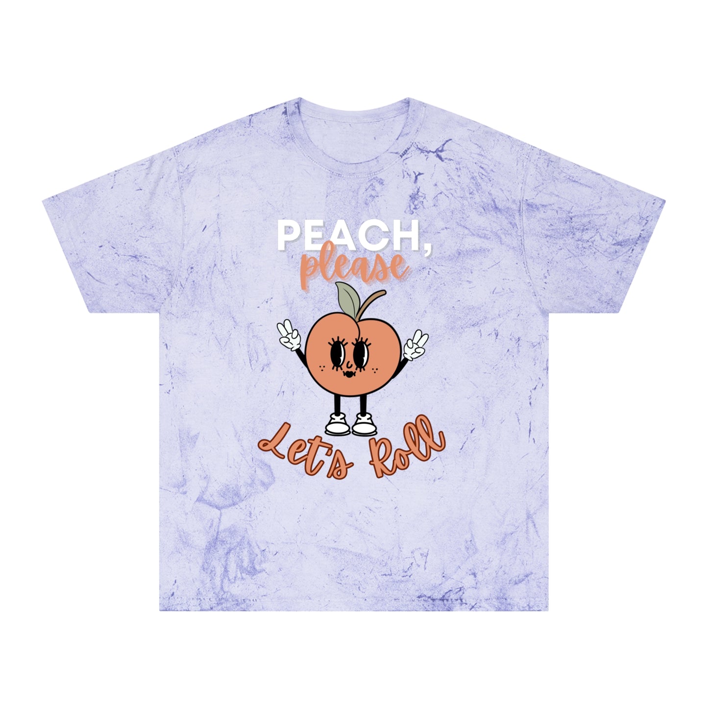 Women's BJJ Peach Please, Let's Roll BJJ Color Blast T-Shirt