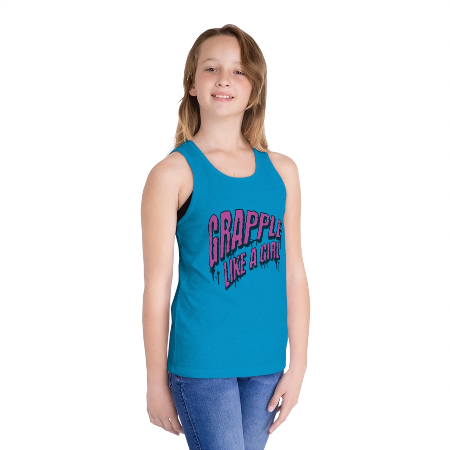 Grapple like a Girl Slime Youth Jersey Tank Top