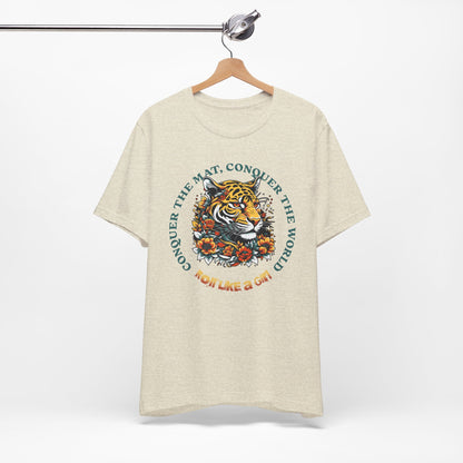 Womens BJJ Conquer to Mats Jiu Jitsu T-shirt