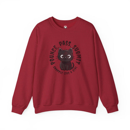 BJJ Women's Sweater Crewneck Sweater - Pounce, Pass, Submit *Limited Edition*